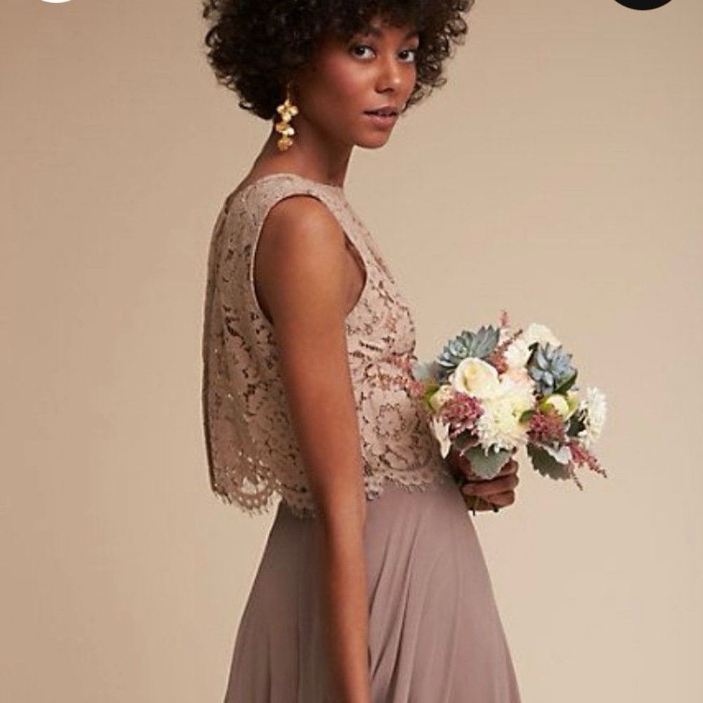 Jenny Yoo / BHLDN lilac lace shell crop top